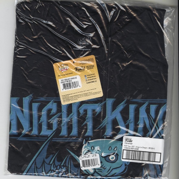 Funko Game of Thrones Kings Ice Dragon Black T-Shi - Picture 2 of 4